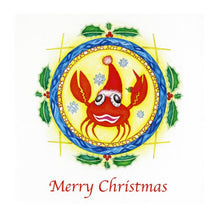 Load image into Gallery viewer, Greeting Card - Singapore Christmas - Chilli Crab
