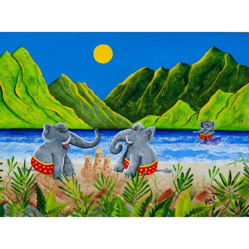 Print - Secret Life of Elephants - Swimming Trunks