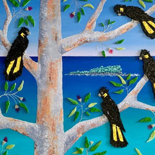 Load image into Gallery viewer, Painting &amp; Mosaic - Unity, Family of Six Cockatoos
