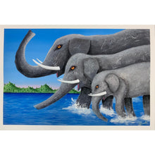 Load image into Gallery viewer, Painting - Unity, Elephants crossing a River
