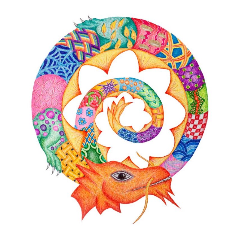 Greeting Card - Mandala - Dragon