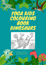 Load image into Gallery viewer, Colouring Book - Yoga Kids - Dinosaurs
