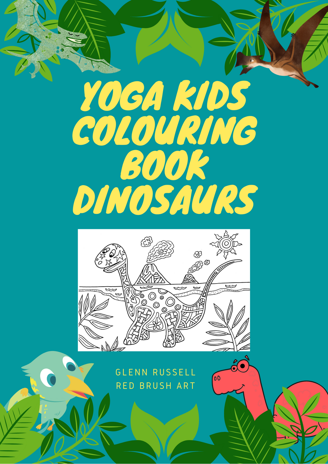 Colouring Book - Yoga Kids - Dinosaurs