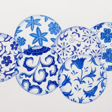 Load image into Gallery viewer, Drawing - Blue and White - Balls
