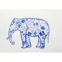 Load image into Gallery viewer, Drawing - Blue and White - Elephant
