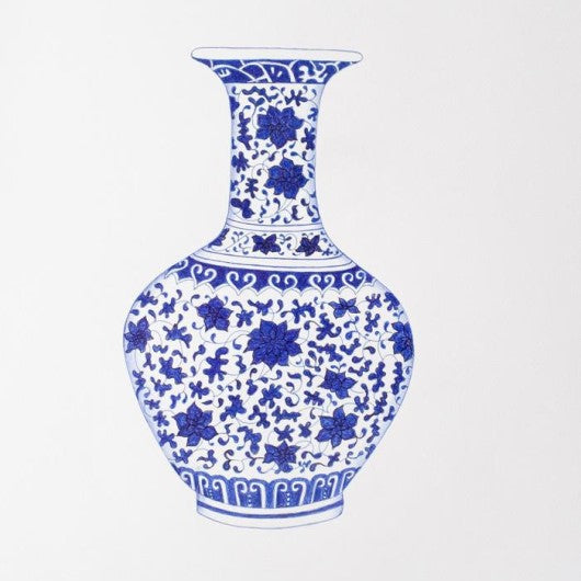 Drawing - Blue and White - Vase 1