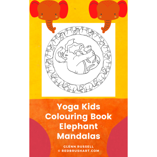 Colouring Book - Yoga Kids - Elephant Mandalas