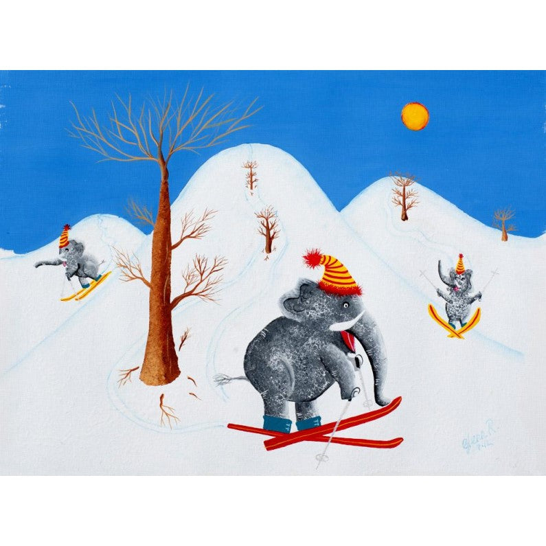Print - Secret Life of Elephants - Downhill Racers