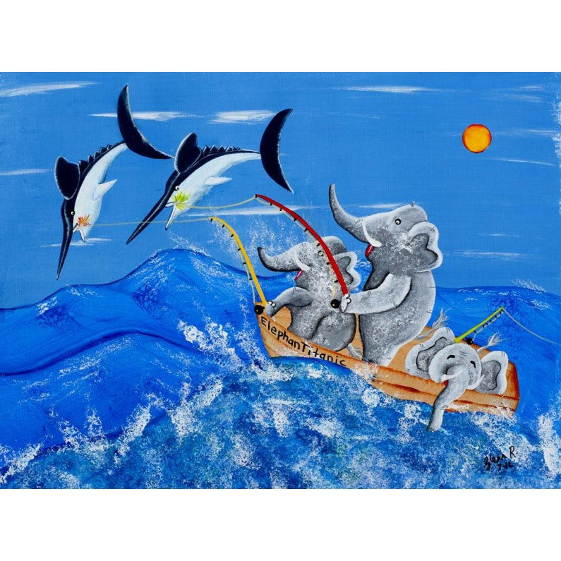 Print - Secret Life of Elephants - Marlin Fishing