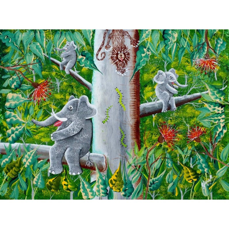 Print - Secret Life of Elephants - Monkey Business