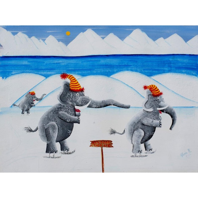 Print - Secret Life of Elephants - Skating on Thin Ice