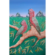 Load image into Gallery viewer, Painting &amp; Mosaic - Togetherness, Galahs at Glasshouse Mountains
