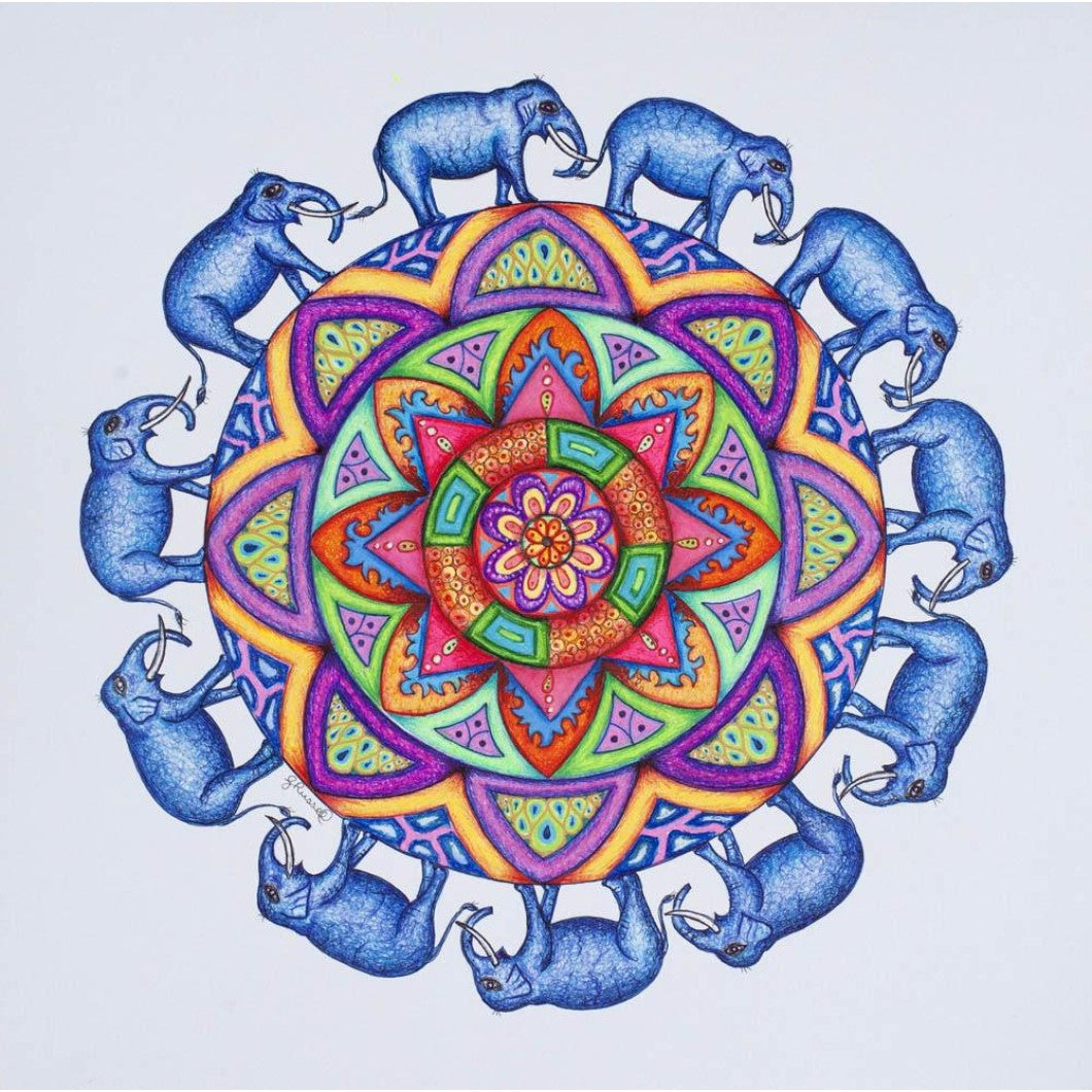 Drawing - Mandala - Elephant 1