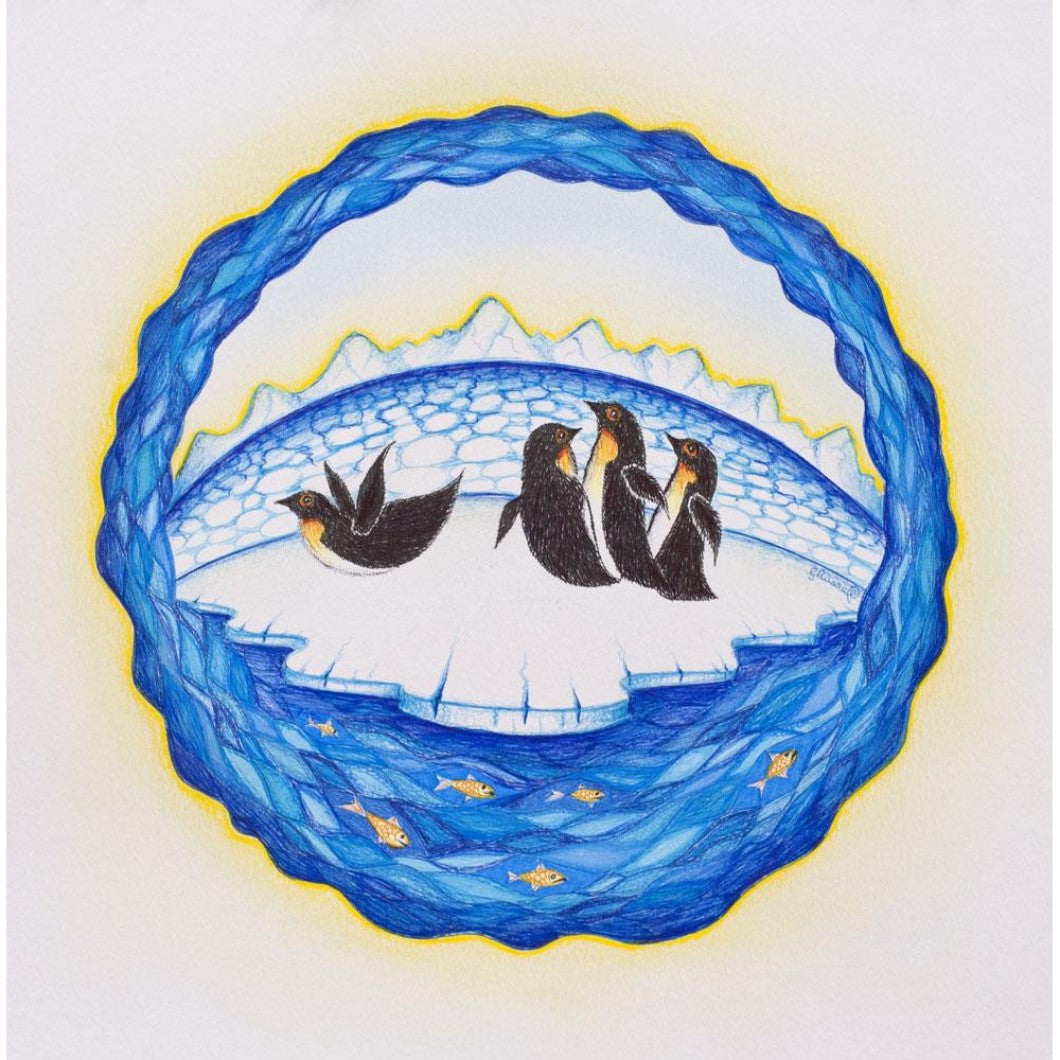 Drawing - Mandala - Penguins