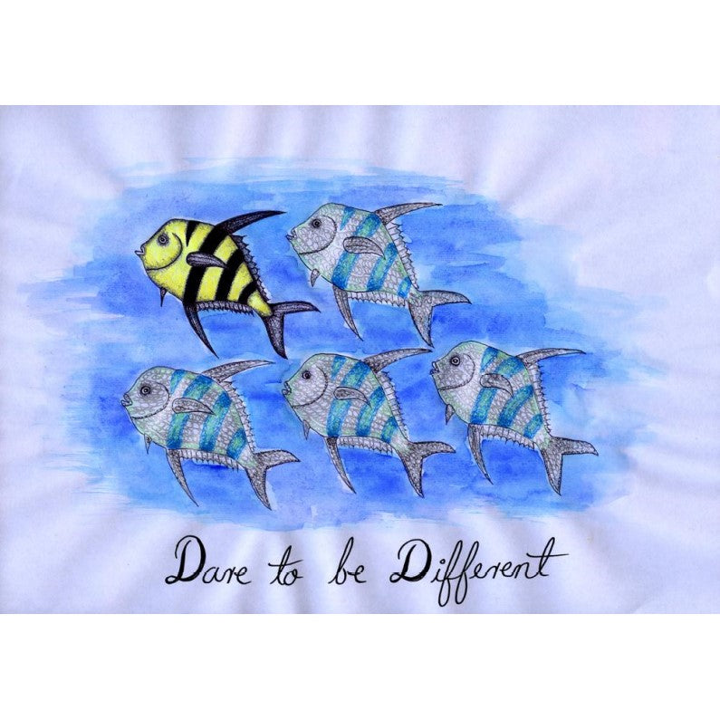 Print - Quotes - Dare to Be Different - Fish