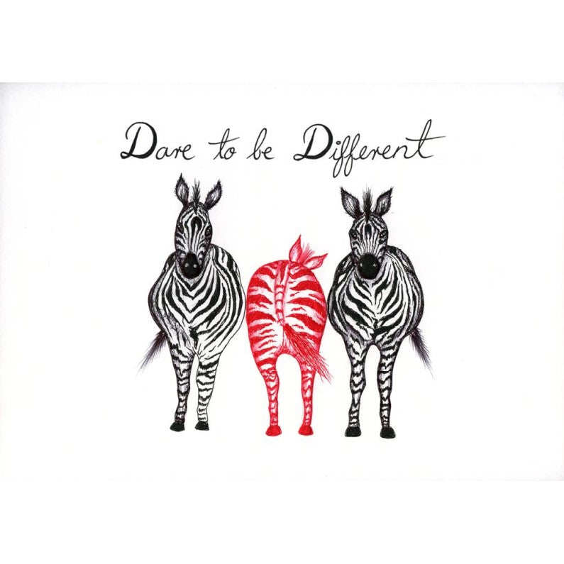 Print - Quotes - Dare to Be Different - Zebra