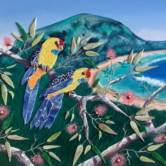 Painting & Mosaic - Pale Headed Rosella