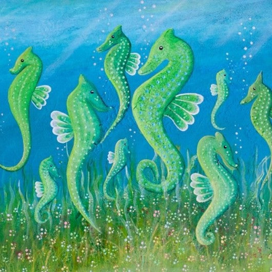 Painting - Dancing Seahorses